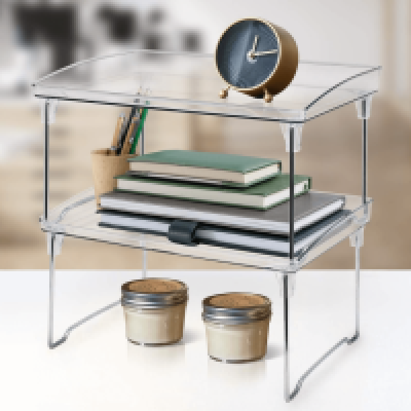 מדף אקרילי מתקפל על רגליים