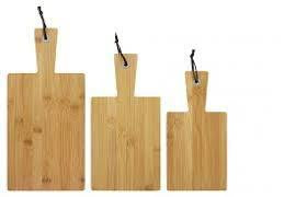 סט שלישיית בוצ׳רים מעץ במבוק