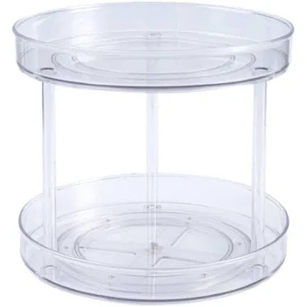 מדף אקריל 2 קומות מסתובב