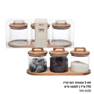 סט זכוכית תה קפה סוכר
