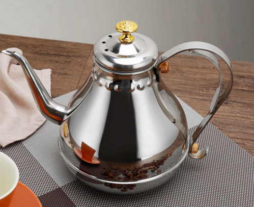 קנקן תה בעיצוב מרוקאי עם מסננת נירוסטה
עיצוב יוקרתי, חליטה מושלמת וניקוי קל. מתאים לכל סוגי החליטות.