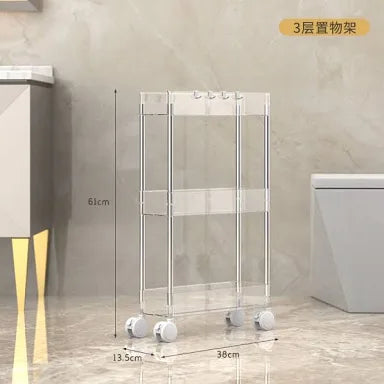 עגלת אקריל צרה 3 קומות