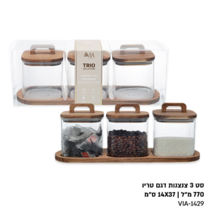 סט זכוכית תה קפה סוכר