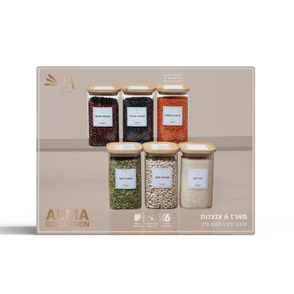 סט 6 צנצנות 1300 מ״ל