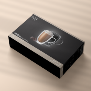 זוג כוסות כפולות זכוכית עם ידית